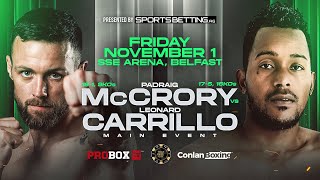 CONTENDER SERIES  LIVE BOXING  McCrory vs Carrillo  Friday November 1 [upl. by Remmos]