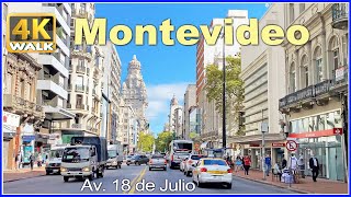 【4K】WALK 18 de Julio MONTEVIDEO Uruguay 4k video Travel vlog [upl. by Valene]