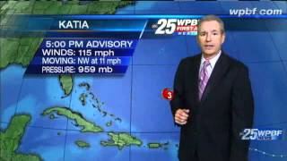 Hurricane Katia Monday Evening Video Report [upl. by Bluefarb]