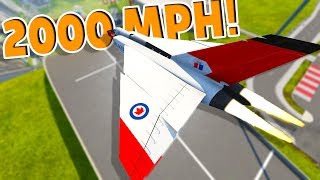 THE FASTEST VEHICLE EVER VS CAR JUMP ARENA  BeamNG Drive Avro Arrow Jet Plane Flying and Crashing [upl. by Auqenes]