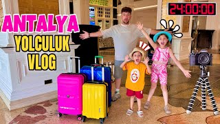 KUZEY ELİF 24 SAAT ANTALYA TATİL YOLCULUK VLOG  24 SAAT VLOG [upl. by Evot]