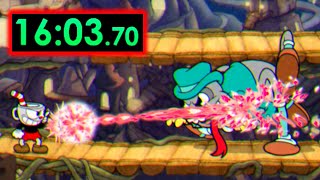 Speedrunning Cuphead  DLC With Crackshot Beam Mod [upl. by Siri]