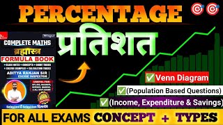 PERCENTAGE प्रतिशत 02 BRAHMASTRA FORMULA BOOK  All Govt Exams  BY ADITYA SIR percentage maths [upl. by Jurdi57]