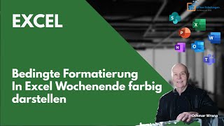 Bedingte Formatierung – In Excel Wochenende farbig darstellen [upl. by Atteloj547]