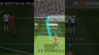 Roberto Carlos Free Kick Goal 💥 pesmobiletop10goals efootball pesmobile [upl. by Perot]