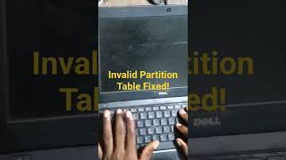 Invalid Partition Table on Dell PC Fixed check the full video howto PC dell boot OS computer [upl. by Muriah32]