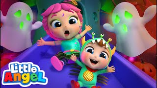 Spooky Slide Song Halloween  Little Angel Kids Songs amp Nursery Rhymes [upl. by Cross]