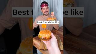 How to share BURGERS with your best friend properly😎❤️🍔 CHEFKOUDY [upl. by Ijar]