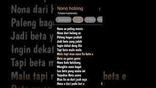 lirik lagu nona se paling manis [upl. by Faustena]