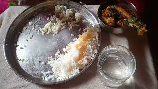 EATING RICE MACHER TELER BORA AND PAPAYA DIYA CHARA PONA MACHER JHOL ASMR MUKBANG EATING SHOW [upl. by Masao]