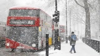 London Under Snow East Winter Snow Arrives In UK London london [upl. by Yrrag]