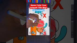 Never Color Artwork This Way 😡  Procreate procreate art shorts [upl. by Ydisac]