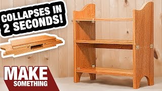 Incredible Collapsible Bookcase You Gotta See This  Woodworking Project [upl. by Vanden]