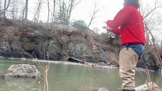 Cazenovia Creek Steelhead Fishing [upl. by Aniretac]