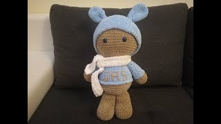 Maskotka na szydełku 10k Part 1  Crochet bear amigurumi with scheme [upl. by Ahsaek818]