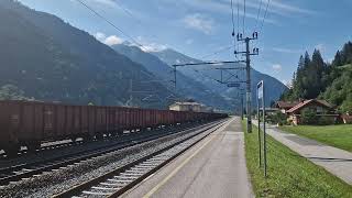 Durchfahrt eines Güterzuges am 14072024 um 0949 in Dorfgastein [upl. by Arbba635]