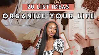 20 Lists To Organize Your Life  How To Be More Organized in 2024 [upl. by Janaye]