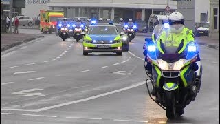 Ungeschnitten Polizeieskorte Bundespräsident in Aurich [upl. by Xylon943]