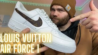 How To Louis Vuitton Air Force 1 Stitching Leather [upl. by Naro]