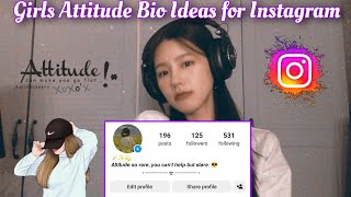 Girls Attitude Bio Ideas For Instagram  Girls Attitude Bio  40 Instagram Bio ideas for Girls [upl. by Reseta69]