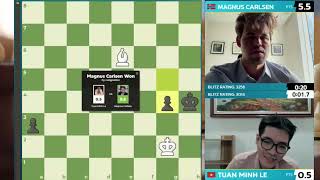 BISHOP ENDING Tuan Minh Le vs Magnus Carlsen  Speed Chess Championship 2024  R6 [upl. by Munt684]