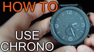 How to Use Fossil Watch Chrono [upl. by Sileray633]