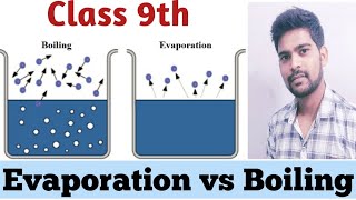 Evaporation vs Boiling  Difference between evaporation and boiling  Class 9th  By  Ajay Sir [upl. by Annairoc]