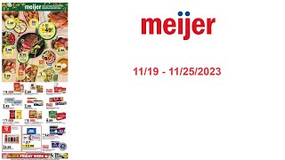 Meijer Weekly Ad US  11192023  11252023 [upl. by Nyar602]