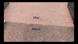 Block paving and patio cleaned satisfying satisfyingpressurewashing [upl. by Argent]