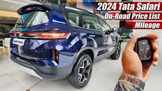 2024 Tata Safari Facelift 7Seater On Road Price List Mileage Features [upl. by Hsinam]