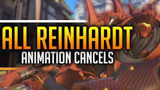 Overwatch  All Reinhardt Animation Cancels [upl. by Bigot327]