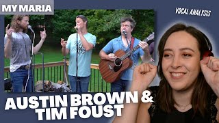 Vocal Coach Reacts to AUSTIN BROWN amp TIM FOUST quotMy Mariaquot  amp Analysis  Jennifer Glatzhofer [upl. by Cain]