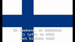 Hymn Finlandii  Anthem of Finland FIPL tekst [upl. by Lleynod]