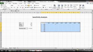 Sensitivity Analysis in Excel [upl. by Varion]