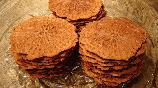 Italian Chocolate Filled Pizzelle Cookies by Diane Lovetobake [upl. by Cleland494]