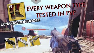 Testing EVERY WEAPON ARCHETYPE with LUNAFACTION BOOTS in PVP Insane Range [upl. by Heringer]