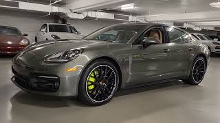 Porsche Panamera 4 EHybrid Platinum Edition 2023 in Aventurine Green Metallic BlackLuxor Beige [upl. by Mayrim]