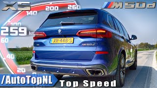 2019 BMW X5 M50d G05 400HP ACCELERATION amp TOP SPEED 0259kmh LAUNCH CONTROL by AutoTopNL [upl. by Thormora487]