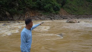 Xây thêm 2 nhịp Cầu Chống Chơ  T10   Lũ cuốn mất đường lấy cát  đào móng nhip 1 tận đáy đá gốc [upl. by Eicram]