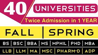 Universities Offering Spring Admission every year  Spring 2021 Admission  Fall amp Spring admission [upl. by Assirehc645]