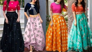 Latest Crop Top Lehenga Designs for Girls 2021  Simple Crop Top Lehenga Design  New Top Blouse [upl. by Gomez519]