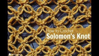 Solomons Knot Crochet Stitch Tutorial [upl. by Yetac]