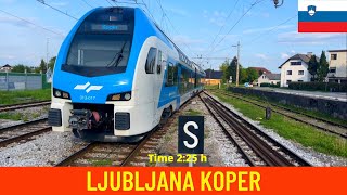 Cab ride LjubljanaKoper Slovenian Railway train drivers view in 4K [upl. by Aisenat766]