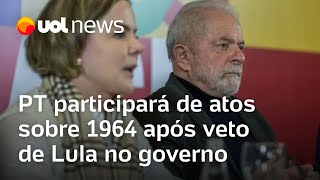 Golpe de 1964 PT decide participar de atos sobre 60 anos do golpe após Lula vetar ações do governo [upl. by Mychal]