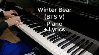 winter bear piano cover sheet music  lyrics [upl. by Norabal]