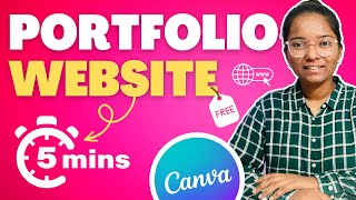 Create a Portfolio Website in 5 Minutes in Canva  FREE [upl. by Yolande]