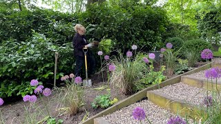 Adding new plants to the steps borders Tour of the Lower Quarry Garden [upl. by Harriott947]