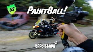 Budget Bike Battle Bratislava  Motorcycle Paintball [upl. by Elvis773]