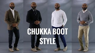 How To Style Chukka BootsHow To Wear Clarks Desert Boots [upl. by Tullusus]