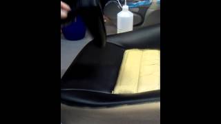 Clear Lacquer Application To Coloured Leather [upl. by Fiorenza]